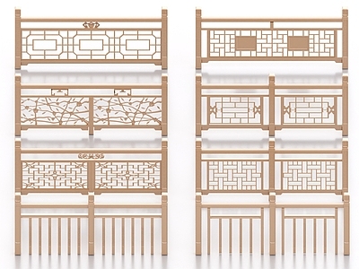 新中式木栏杆 木围栏 栅栏 篱笆墙