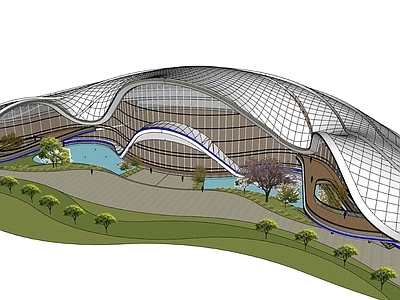 现代展览馆建筑