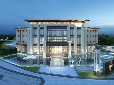 现代风格售楼部建筑 设计