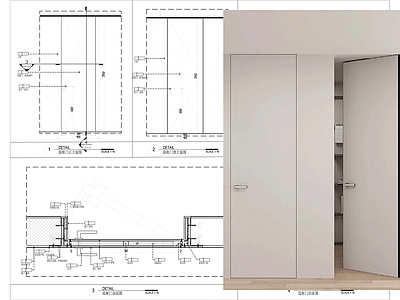 隐框门 施工图