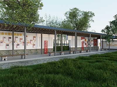 新中式党建文化长廊