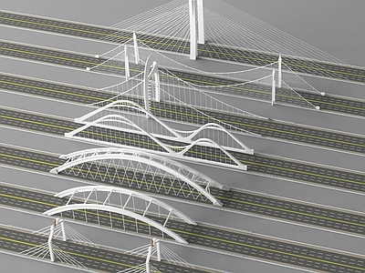 现代大桥 高架桥 立交桥 拉锁桥 公路大桥 跨海大桥