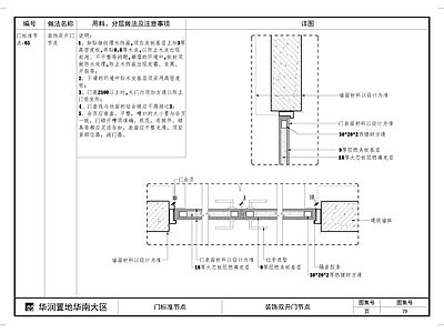 装饰双开门节点 施工图