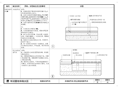 木地板节点防尘地毯地面节点 施工图