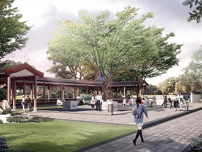 新中式乡村古建公园套方案必备