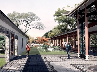 现代美丽乡村古建公园套方案必备