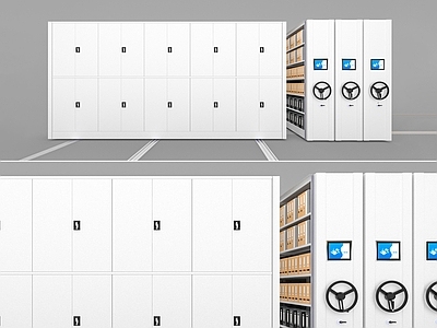 现代可移动文件柜档案柜 智能密集柜 密集架 铁皮柜 文件资料柜