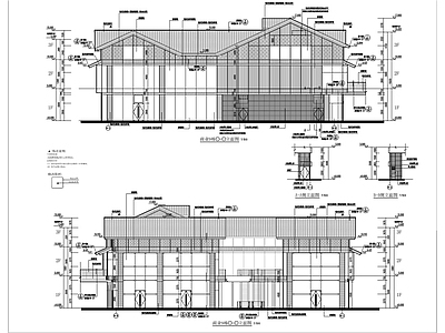 新中式多层商业街建筑 施工图