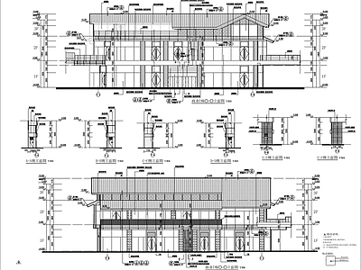 新中式综合商业建筑 施工图