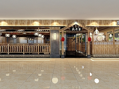 新中式韩式烤肉店门头