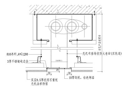 防火卷帘门详图 施工图