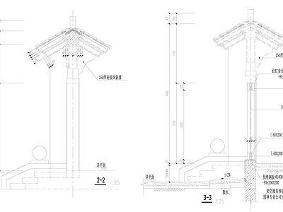 中式门楼节点详图 施工图