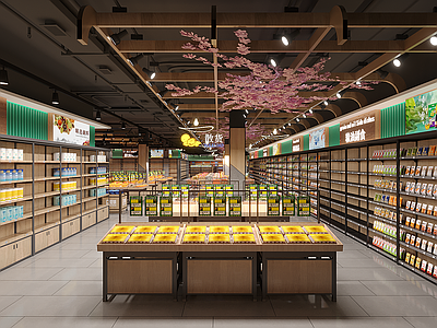 现代超市 商场 卖场 便利店 鲜奶区 粮油区 杂粮区
