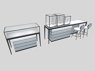 现代珠宝柜台 珠宝 珠宝看货台