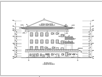 中式古建观音殿寺庙综合楼建筑结构 施工图