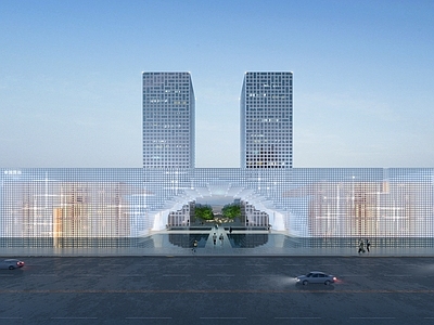 现代展览馆建筑