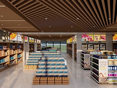 现代风格100㎡便利店