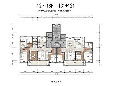 高层131 121户型平面 平面图