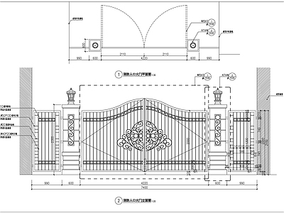 大门详图 施工图
