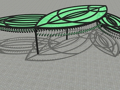 造型廊架叶子元素