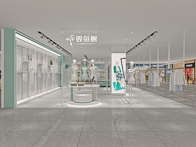 现代服装店 女装店 模特