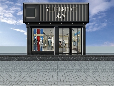 现代服装店 男装店 模特