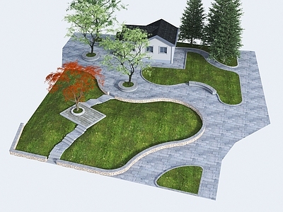 现代口袋公园 小公园 街角公园 乡村小广场