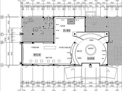 企业展厅布展图 施工图