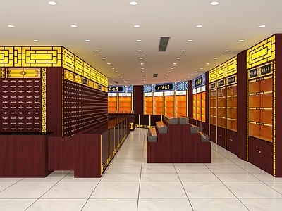 药店 北京同仁堂 中药柜 中医馆 中药柜 百子柜 参茸柜 捣药台 散柜