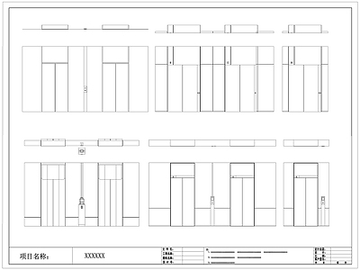 现代电梯门 电梯厅 电梯按钮 施工图
