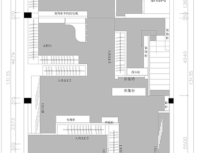 全套衣柜展厅CA 施工图