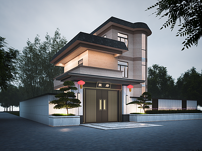 现代自建房院门