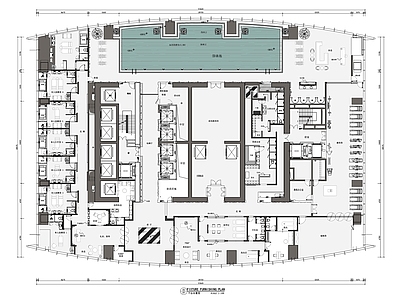 京基100游泳馆健身房按摩会所平面布置图 施工图 游泳馆建筑