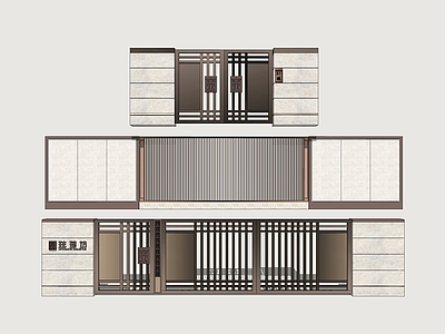现代入户门 住宅闸 金属