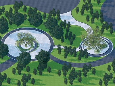 现代口袋 广场 市政 圆形公园 古树名木公园 乡村公园 公园