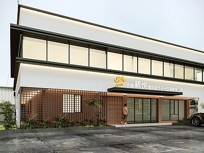 新中式建筑设计公司门头