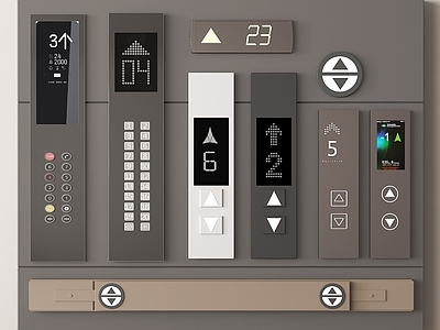 现代电梯按键 开关 按钮 楼层显示器