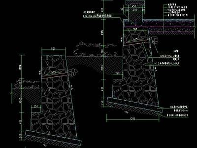 其他挡土墙节点 大样 施工图