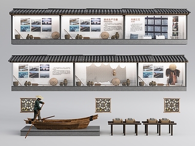 新中式现代商展器材 展示台 展示架 展架