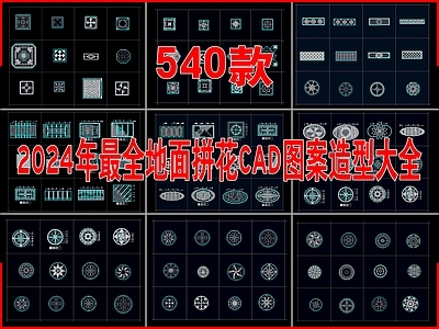 新中式欧式地面拼花 地面拼 边线 波打线 地面图案 施工图