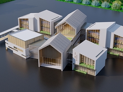 现代其他商业建筑 现代商业街建筑 商业裙房 商铺