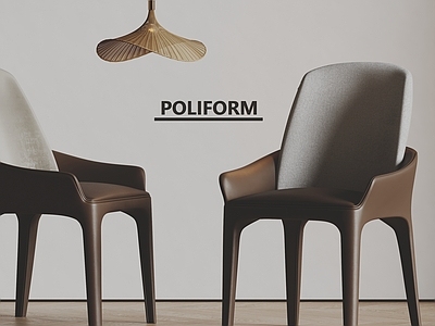 现代吊灯 poliform 现代餐椅 单人椅