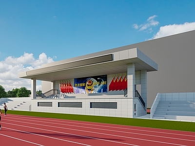 现代学校建筑主席台建筑 施工图