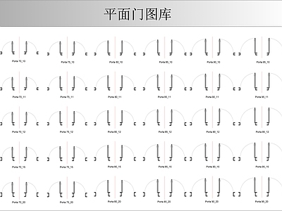 现代门 平面图库 木平面图库 施工图