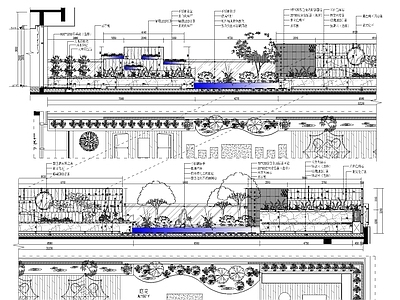 现代屋顶花园 园景观 施工图