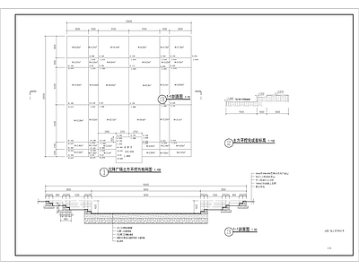 现代中式广场景观 沉降广场剖面图 沉降广场做法 施工图