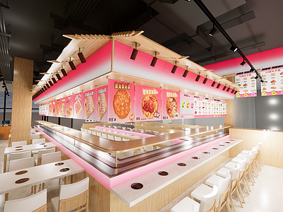 现代火锅店 转转火锅 火锅