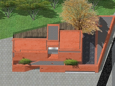 现代展览馆建筑 红盒子创意文化馆 展馆 文化 创意