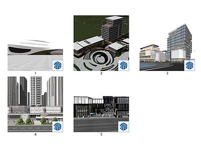 现代商场建筑 商业综合体 商业裙楼