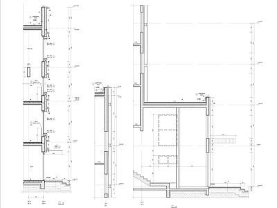 现代住宅楼建筑 住宅墙身 施工图